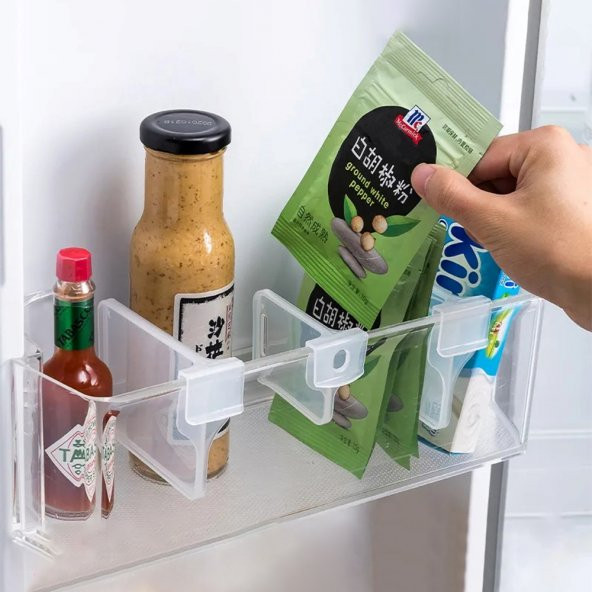 Buzdolabı Raf Ayırıcı Ayarlanabilir Dolap, Çekmece Düzenleyici 4 Adet