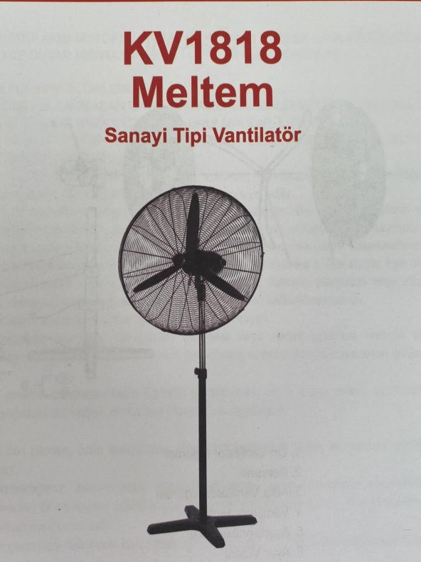 King KV1818 Meltem Sanayi Tipi Vantilatör Motoru 150W - 6