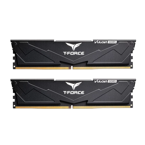 Team T-Force Vulcan Black 32GB 2x16GB 6400Mhz DDR5 CL40 Gaming Ram (FLBD532G6400HC40BDC01) - 5