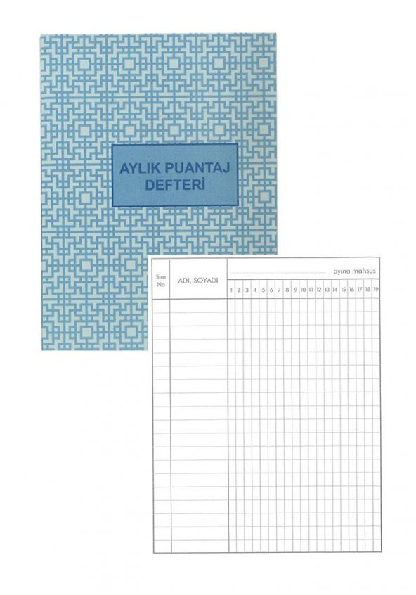 Mini Puantaj Defteri 10x13 cm 1 Adet Mini Cep Puantaj Defteri Yevmiye Defteri 30 Yaprak