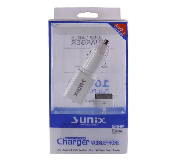 SUNIX Araç Şarj Aleti Set İphone 4