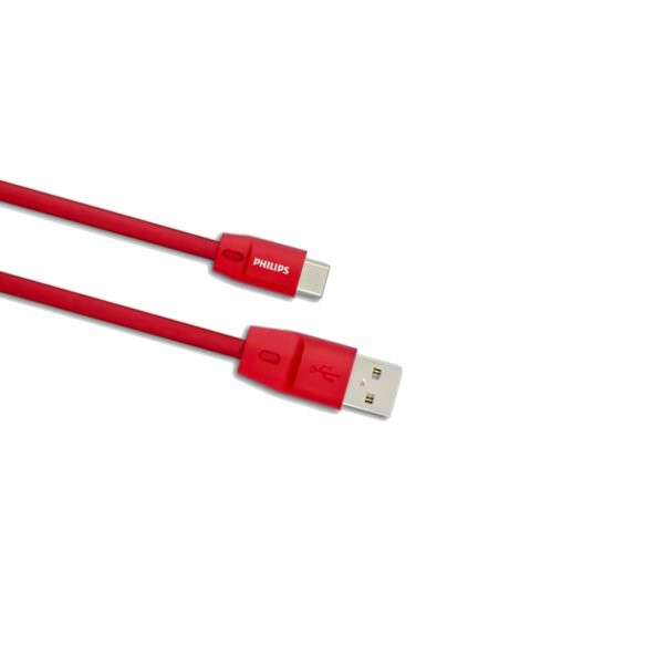 Philips 2023KR5A 5A 100W UsbA to Type-C 1.8 Metre Hızlı Şarj ve Data Kablosu Kırmızı - 2