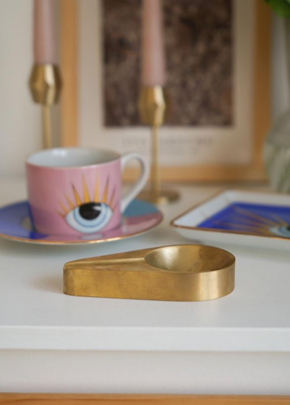 The Mia BRS0147 Brass Pirinç İnce Küllük 12*7 - 4