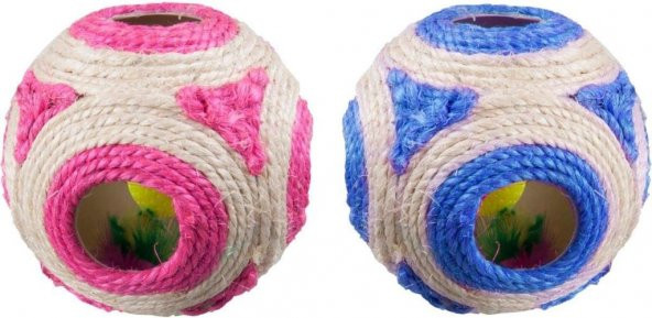 Flamingo Sisal Top 11 cm Çıngırak + Catnip