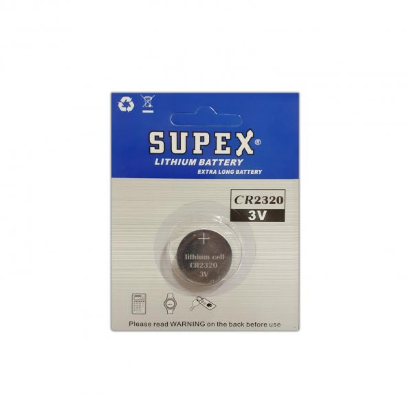SUPEX Pil Düğme 2320 3V Tekli
