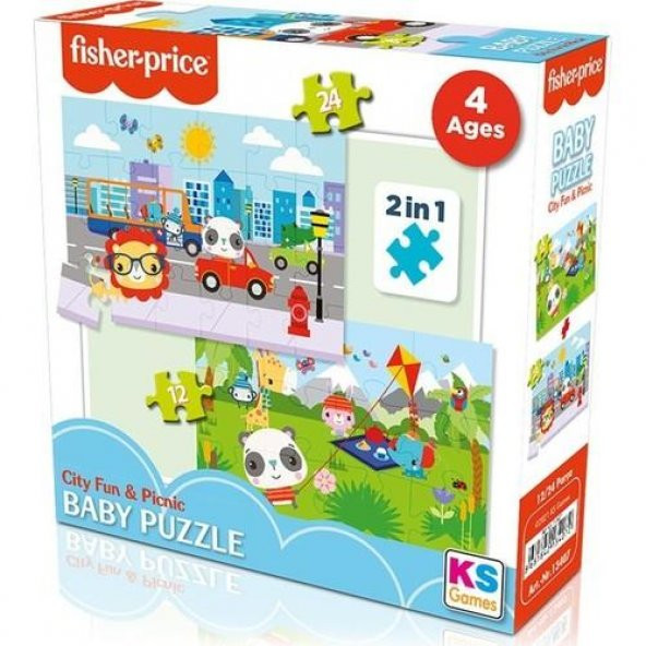 Ks Games Fisher-Price Baby Puzzle City Fun & Picnic 2 in 1 FP 13407