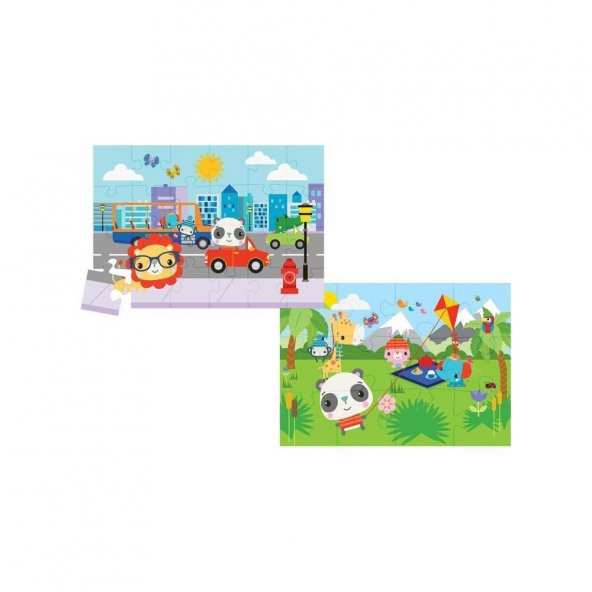 Ks Games Fisher-Price Baby Puzzle City Fun & Picnic 2 in 1 FP 13407 - 2