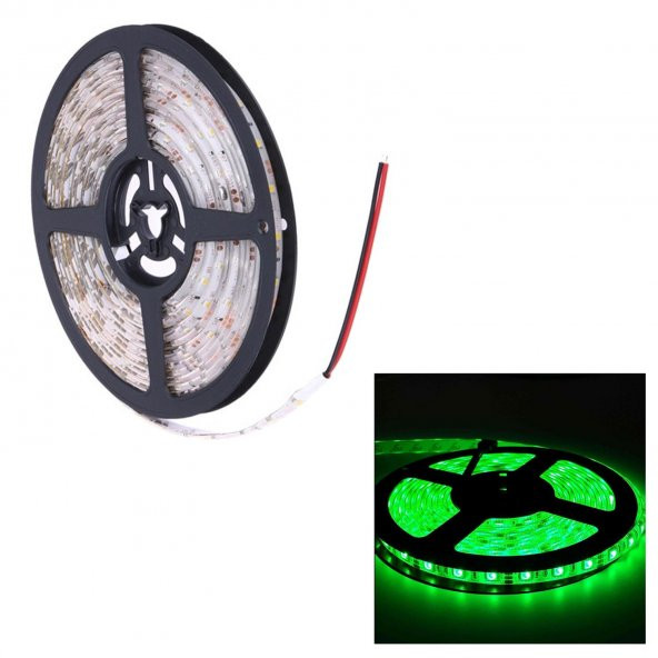 ŞERİT LED 12V TEK ÇİP DIŞ MEKAN YEŞİL 5MT