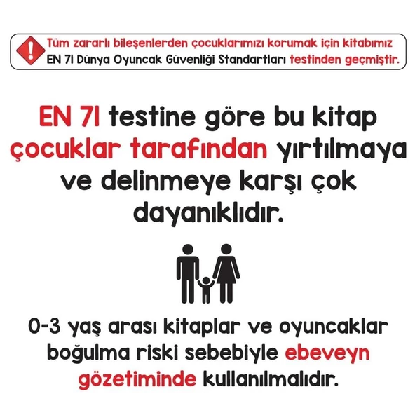 Y.Z. Yırtılmayan Kitap Seti (Çiğnenebilir, Yıkanabilir, Yırtılmaz, Gıda Boyalı) – Hikaye Kitabı Serisi 3 Kitap - 8