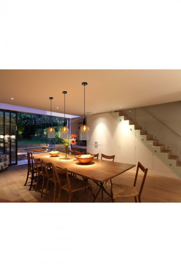 St64 Armut 4 Watt Edison Tip Rustik Led Ampul Sarı Işık Bal Camlı - 2