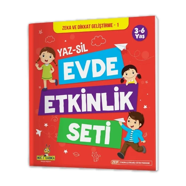 3-6 Yaş Evde Etkinlik Seti (Çizgi Çalışmaları, Sayılar, Geometrik Şekiller, Mantık Soruları, Dikkat Geliştirme) - 3