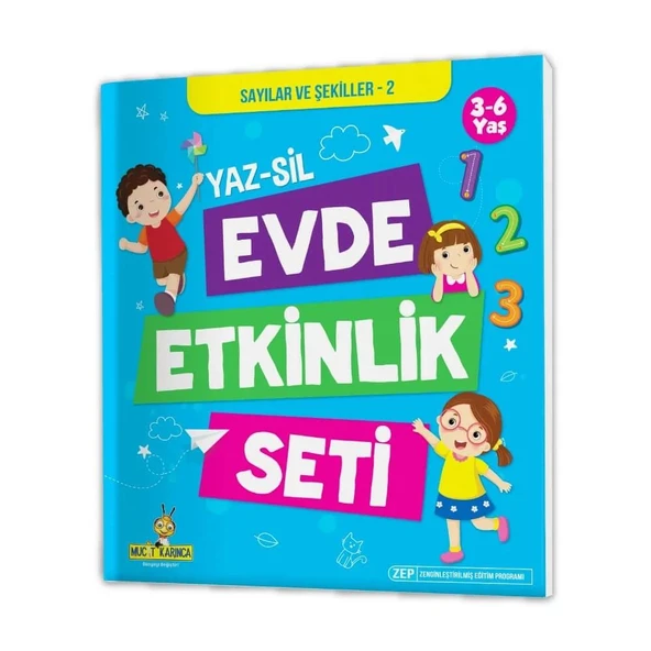 3-6 Yaş Evde Etkinlik Seti (Çizgi Çalışmaları, Sayılar, Geometrik Şekiller, Mantık Soruları, Dikkat Geliştirme) - 6