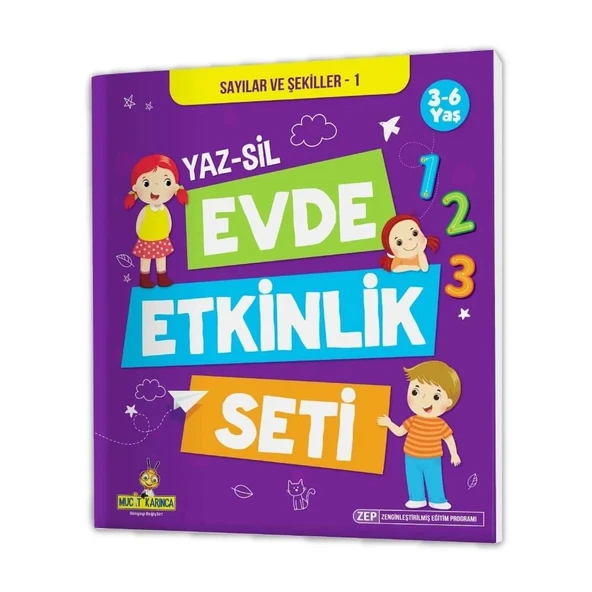 3-6 Yaş Evde Etkinlik Seti (Çizgi Çalışmaları, Sayılar, Geometrik Şekiller, Mantık Soruları, Dikkat Geliştirme) - 5