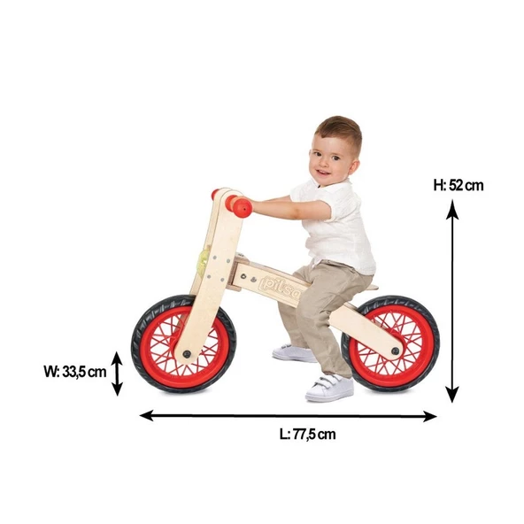 02 001 Pilsan Freestyle Cycle - Ahşap Bisiklet Pedalsız / +24 ay - 2