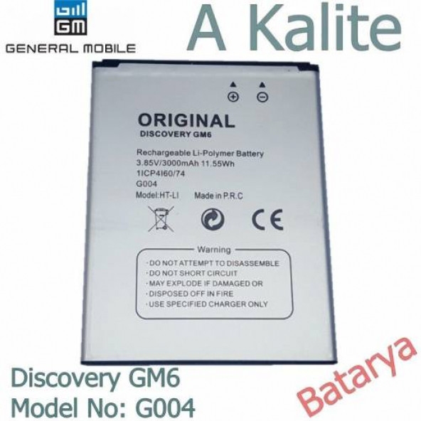 General Mobile Discovery Gm6 G004 Batarya