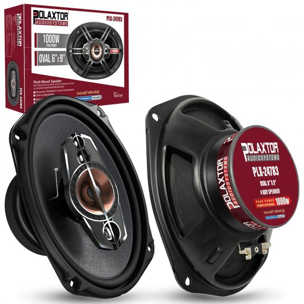 OTO HOPARLÖR OVAL 6X9 1000W KAPAKLI 2 ADET POLAXTOR PLX-24783