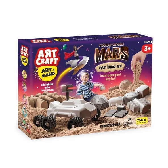 03743 ARTCRAFT GÖREVİMİZ MARS OYUN KUM SET 750 GR