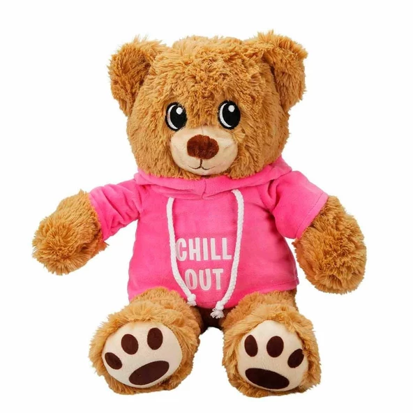 3192 Kapüşonlu Peluş Ayı 30 cm -Sunman - 3
