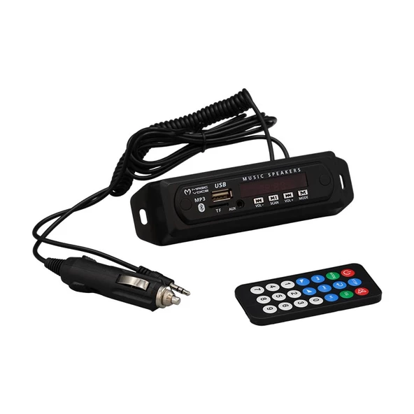 MAGICVOICE USB-400 (V20) BLUETOOTH/AUX USB/SD/MMC-MİC-KUMANDALI OTO TEYP ÇEVİRİCİ DİJİTAL PLAYER (5V/12V)