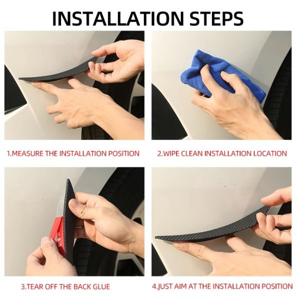 Üniversal Esnek Spor Tampon Bıçağı Piano Black Sağ Sol 6 Adet - 5