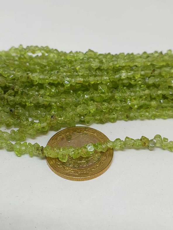 Peridot (Zebercet) Taşı Royal Minik 4-6mm Aralığı Şekilsiz Taşlar 50 adet ürün görseli