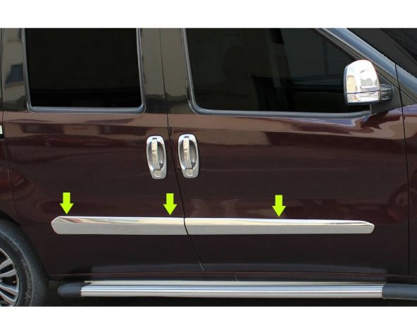 Doblo 2 PANEL VAN/LAV Yan Kapı Çıtası 4 Parça Paslanmaz Çelik 2010 >