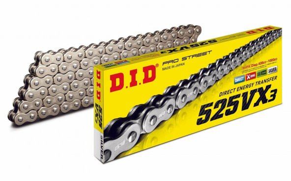 Did 525-104Vx3 2011-2016 Ducati Streetfighter 848 Uyumlu Zincir Vx3 Xring Silver (Gümüş) Renk