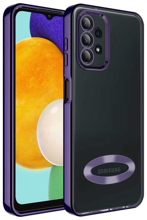 Samsung Galaxy A23 Kılıf Kamera Korumalı Logo Gösteren Lopard Omega Kapak