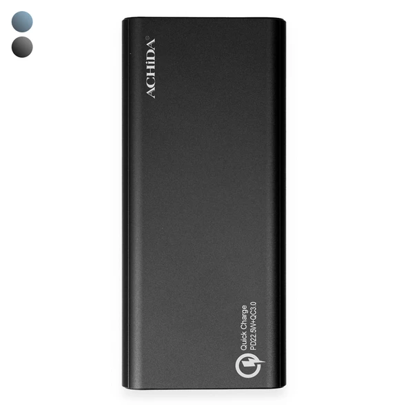 Achida P8 22.5W 20000 mAh QC3.0 Led Ekranlı Powerbank