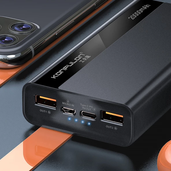 Konfulon A16Q 22.5W 20000 mAh QC3.0 Powerbank - 11