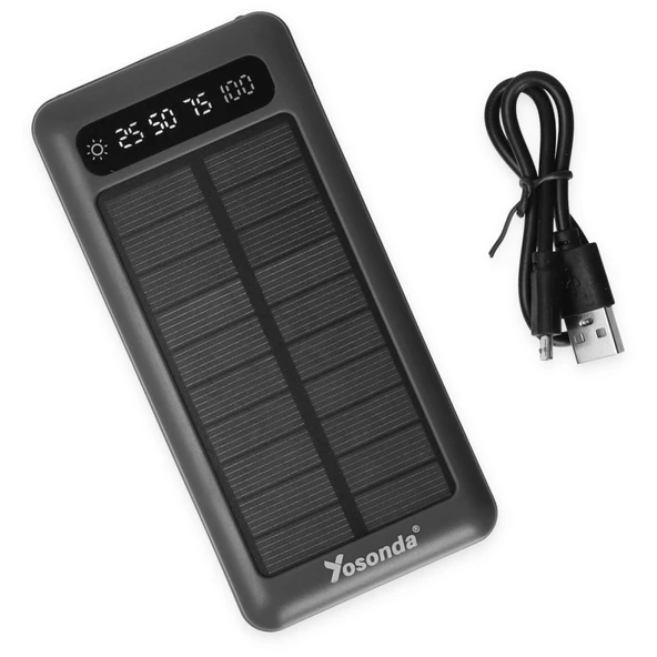 Yosonda A79 20000 mAh Solar Şarj Özellikli 4in1 Ekranlı Powerbank - 11