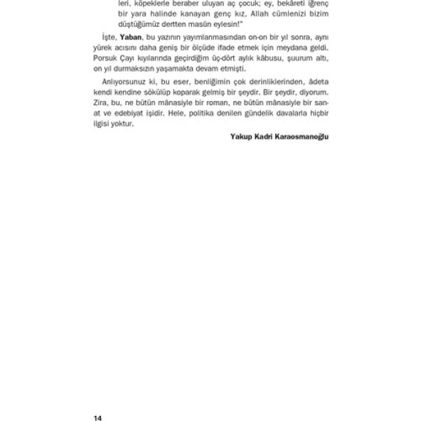 Yaban YAKUP KADRİ KARAOSMANOĞLU - 12