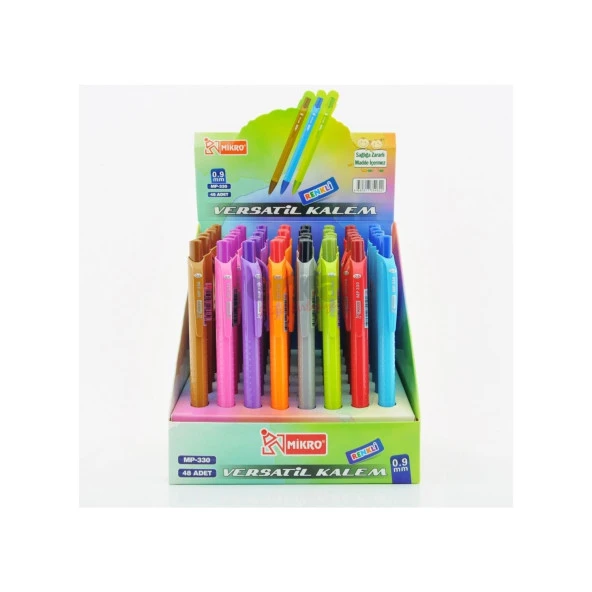 Mikro Versatil Kalem 0.9 MM Uçlu Kalem (48 Li Paket)