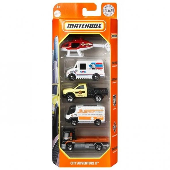 Matchbox Metal Beşli Araba Seti CITY ADVENTURE II C1817-GVY43 - 2