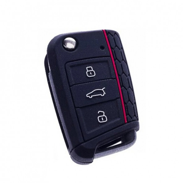 VOLKSWAGEN GOLF POLO T-CROS T-ROC TAIGO TIGUEN CADDY SİLİKON ANAHTAR KILIF(SİYAH) - 5