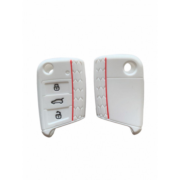 VOLKSWAGEN GOLF POLO T-CROS T-ROC TAIGO TIGUEN CADDY SİLİKON ANAHTAR KILIF - Resim 2