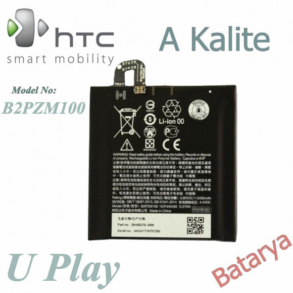 HTC U Play Batarya B2PZM100 Uyumlu Yedek Batarya