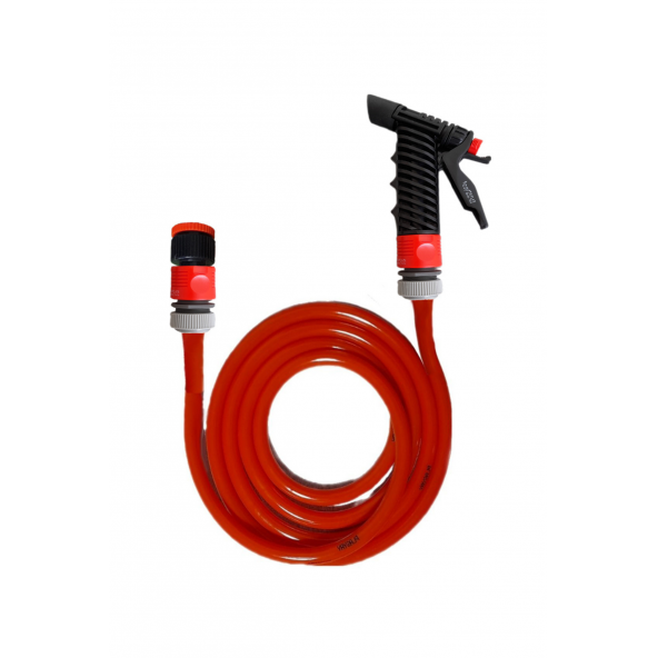 Plasyay Düz Sulama Yıkama Hortum Musluk Adaptörlü ve Yeni Tetik Başlıklı Set - 2