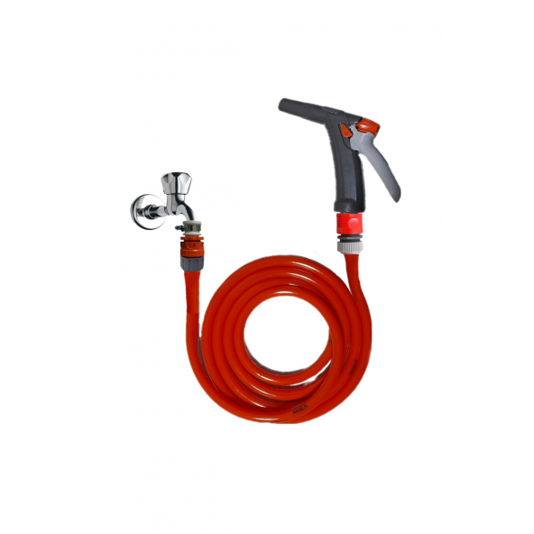 Plasyay Düz Sulama Yıkama Hortum Rekorlu ve Yeni Tetik Uzun Başlıklı Set - 2