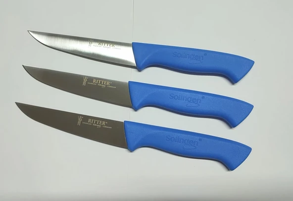 SOLİNGEN GÜNLÜK KULLANIM BIÇAĞI MAVİ 4 ADET '' 13 cm