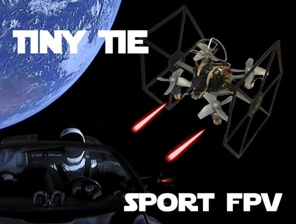 Tiny Kravat - 3D Yazdırılabilir Kapalı Fpv Tie Fighter Quadcopter Plastik Aparat