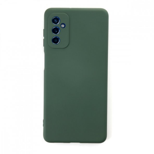 Samsung Galaxy M52 5G Kılıf Nano içi Kadife  Silikon - Koyu Yeşil