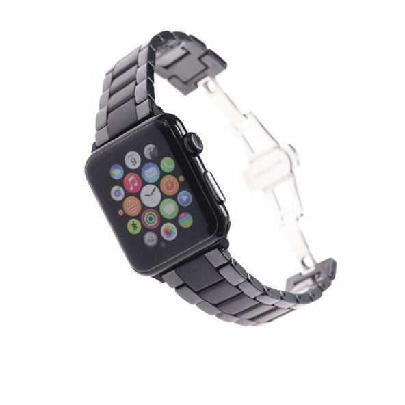 Apple Watch Ultra 49mm Kordon Mat Seramik Metal Strap Kayış