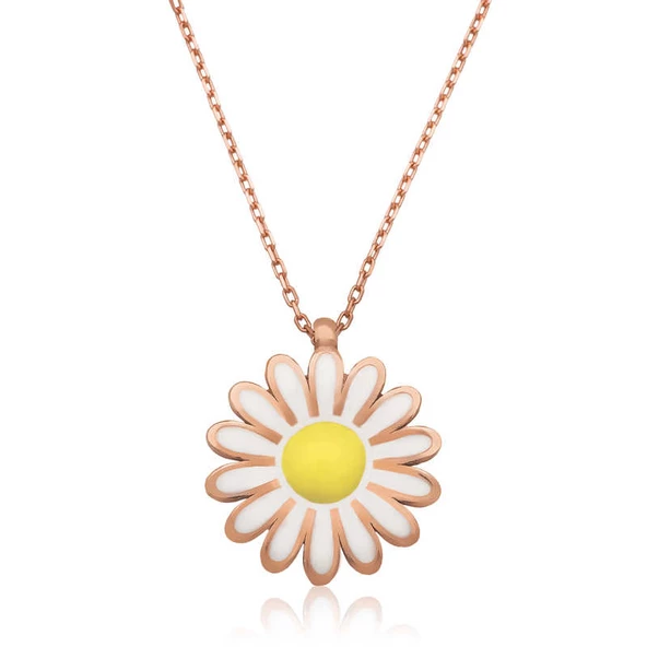 Gümüş Papatya Bayan Kolye SL1634 ürün görseli