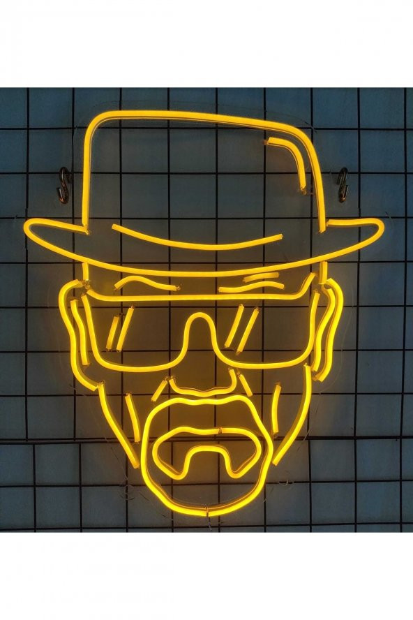 Heisenberg Neon Led Işıklı Dekoratif Duvar Aydınlatması Anahtar İle Açma Kapama