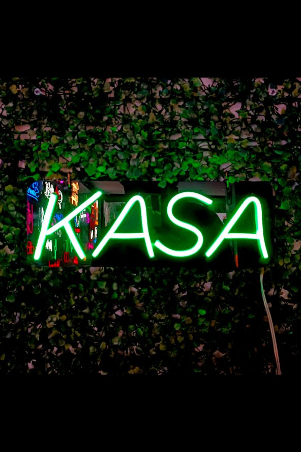 Kasa Yazılı Neon Led Işıklı Tablo