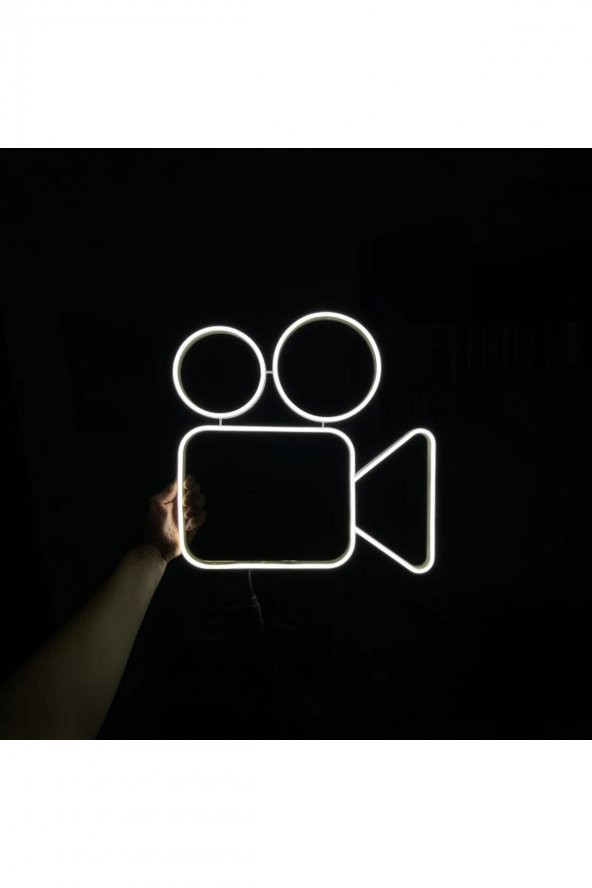 Neon Led Işıklı Film Kamerası