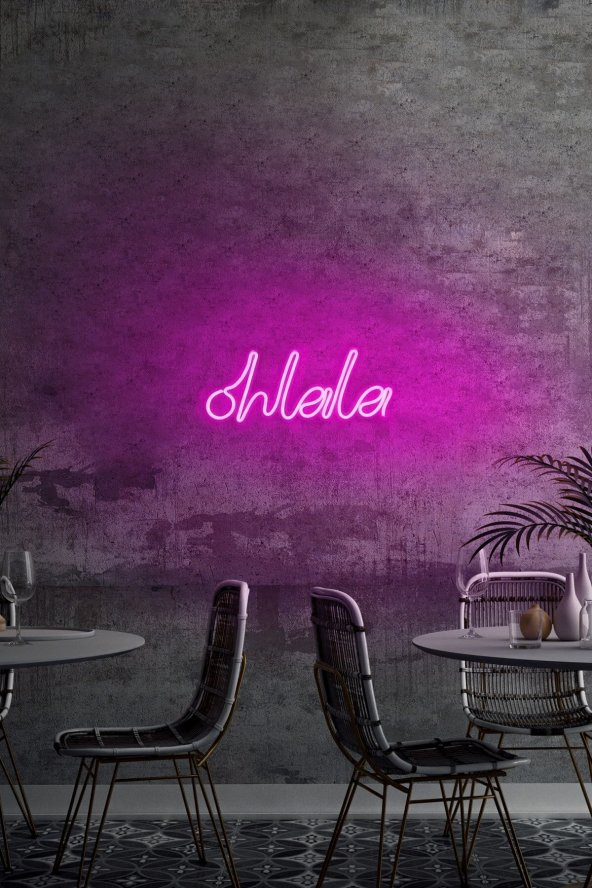 Neon Led Işıklı Ohlala Yazısı