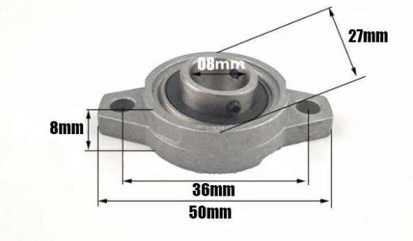 Kfl08 Yataklı Rulman(8mm) - Resim 2