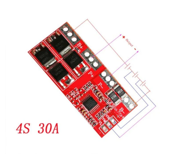 4S 30A BMS 14.8V 18650 Lityum LiPo Pil Şarj Koruma Modülü